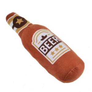 Bruin-bier-hondenspeeltje-pluche