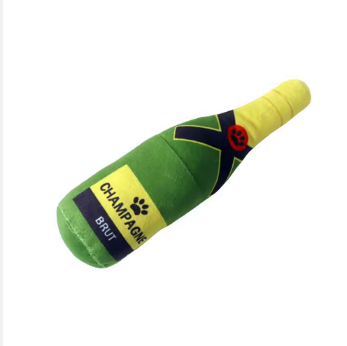 champagne-brut-hondenspeeltje-pluche